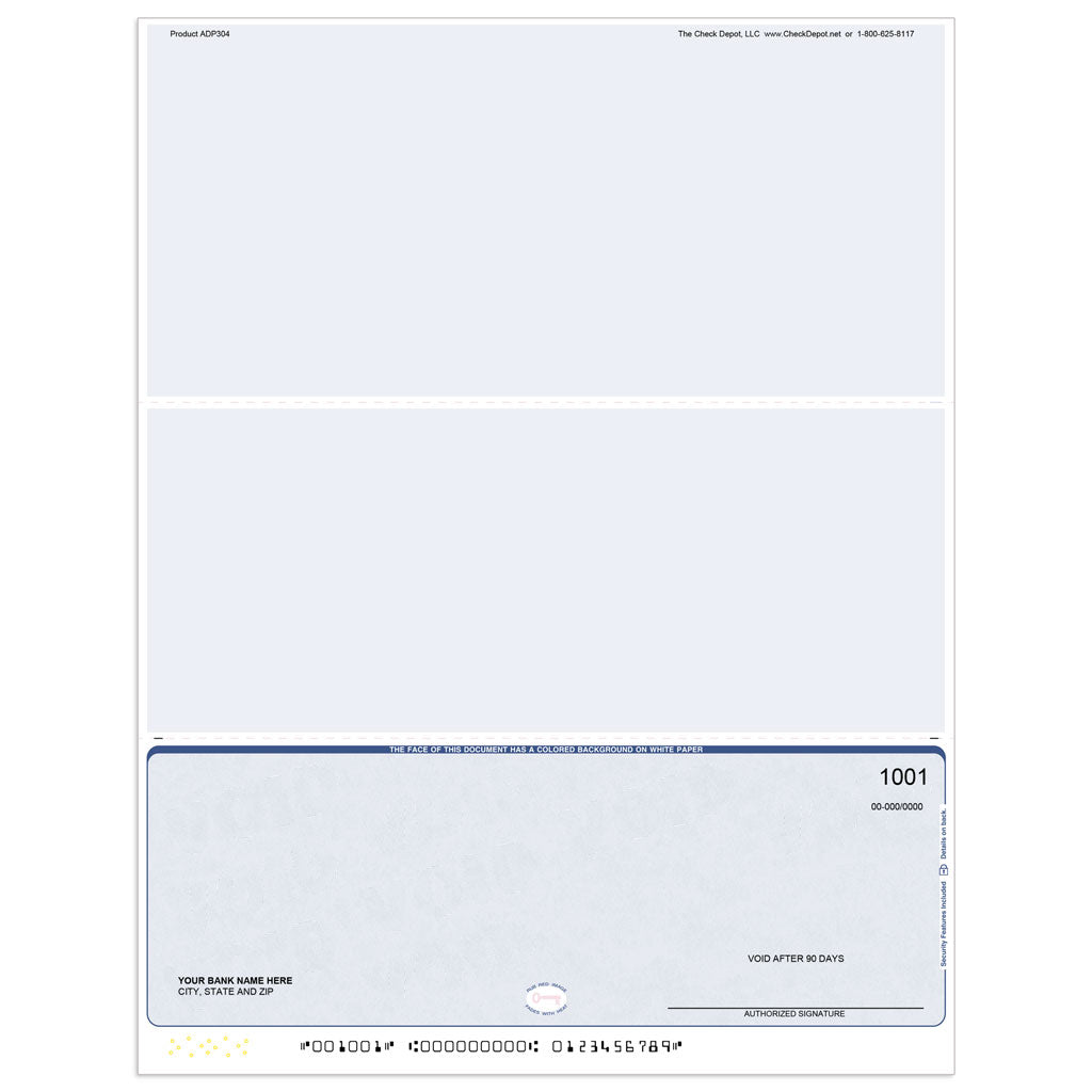 ADP Bottom Laser Check, Multi-Purpose - ADP304 - Check Depot