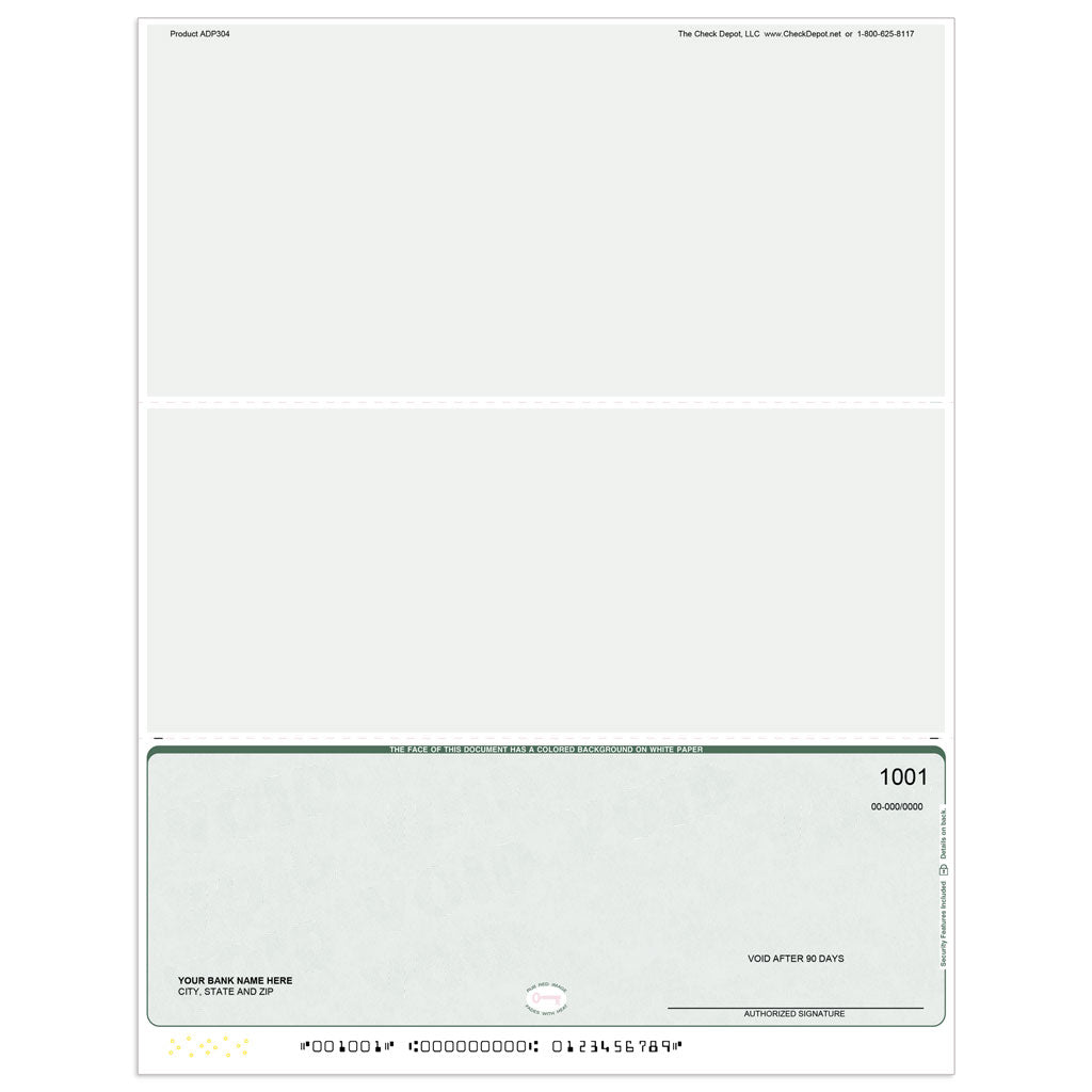 ADP Bottom Laser Check, Multi-Purpose - ADP304 - Check Depot