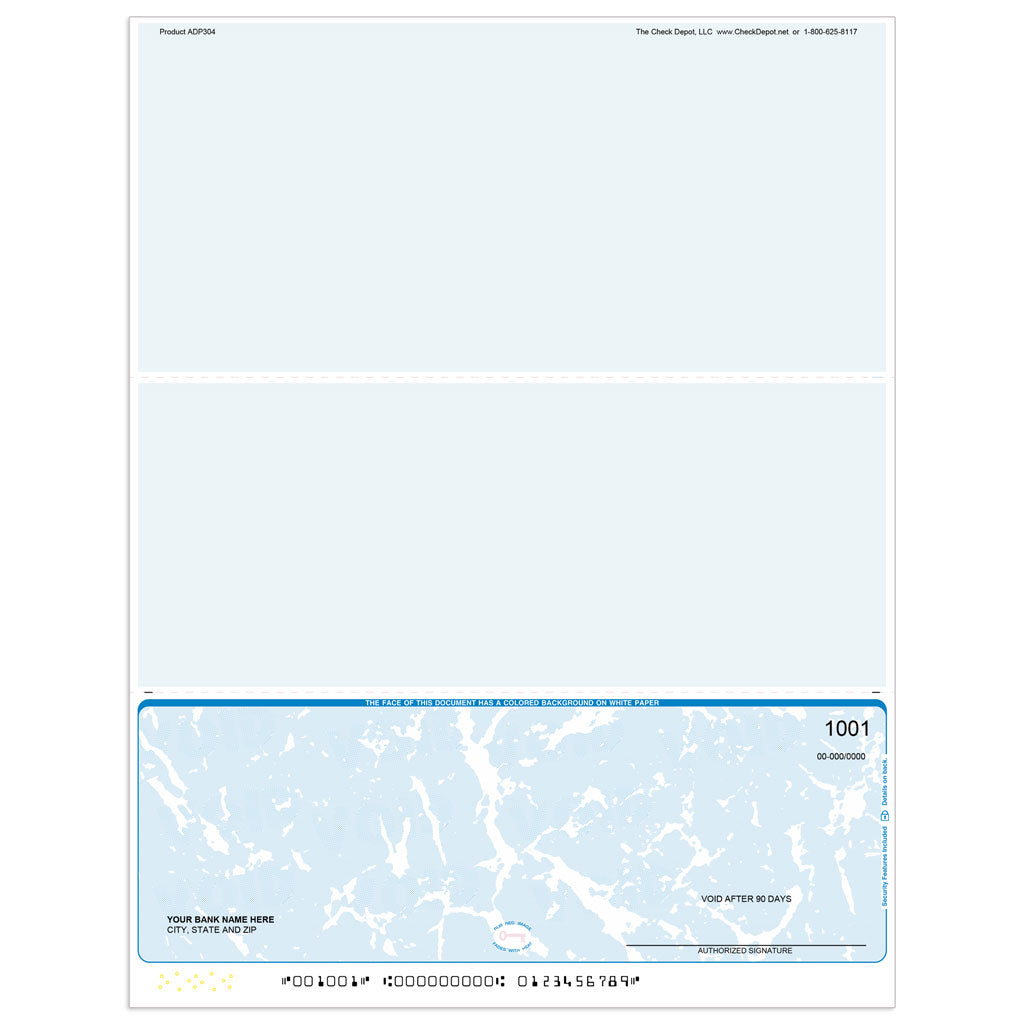 ADP Bottom Laser Check, Multi-Purpose - ADP304 - Check Depot