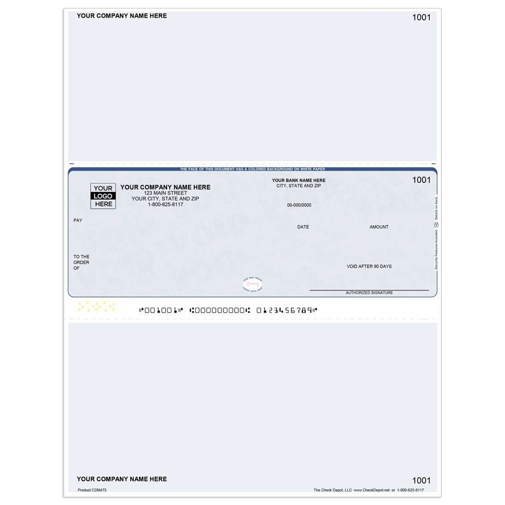 Sage One-Write Plus Comprehensive Multi-Purpose Checks, Middle Format - Check Depot
