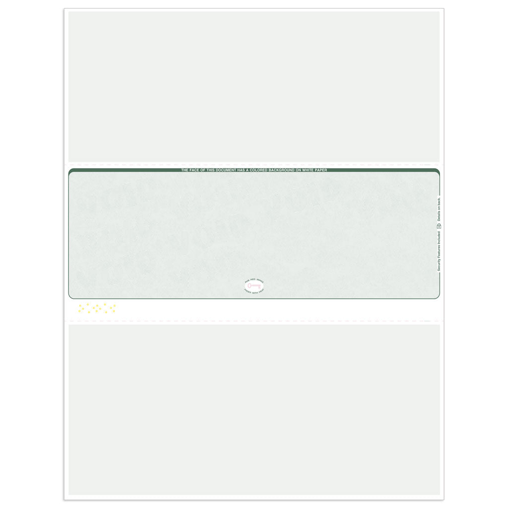 Sage Blank Business Checks, Middle Format - Check Depot