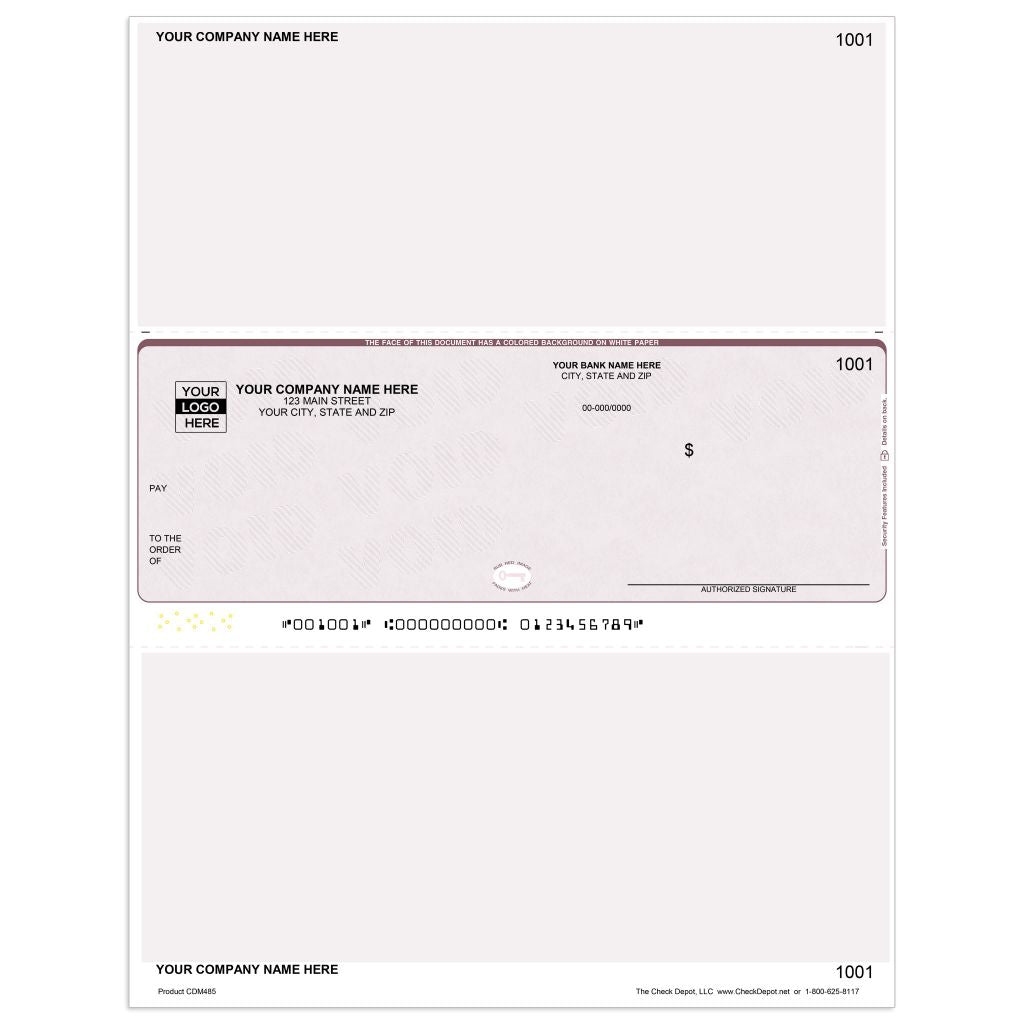 Laser Middle Multi-Purpose Computer Checks - CDM485 - Check Depot