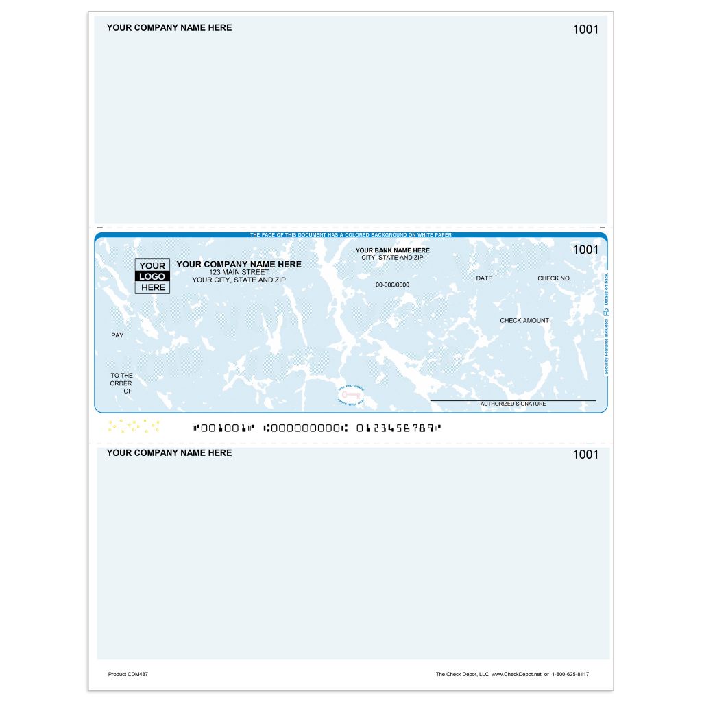 Laser Middle Multi-Purpose Computer Checks - CDM487 - Check Depot
