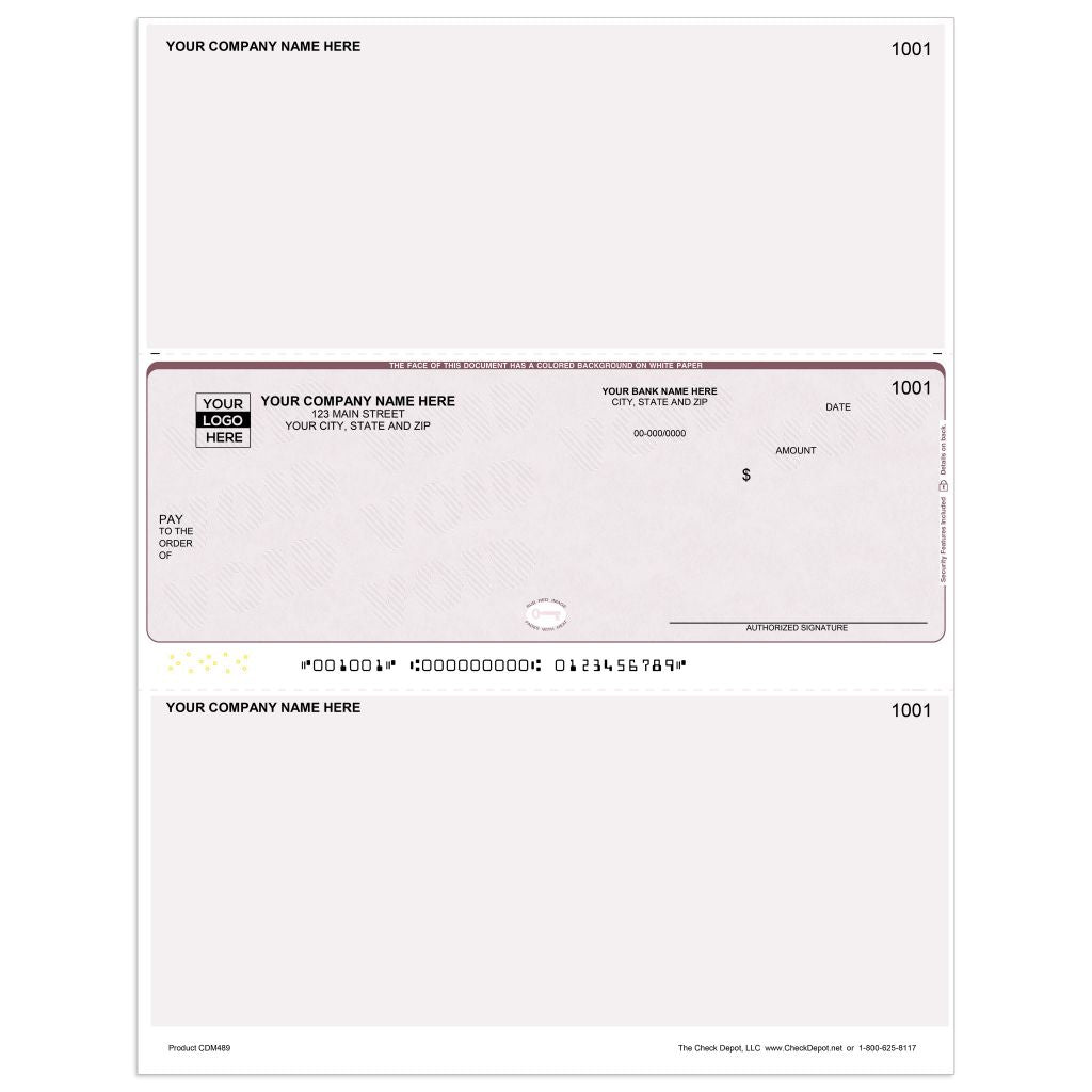 Middle Multi-Purpose Laser Computer Checks - CDM489 - Check Depot