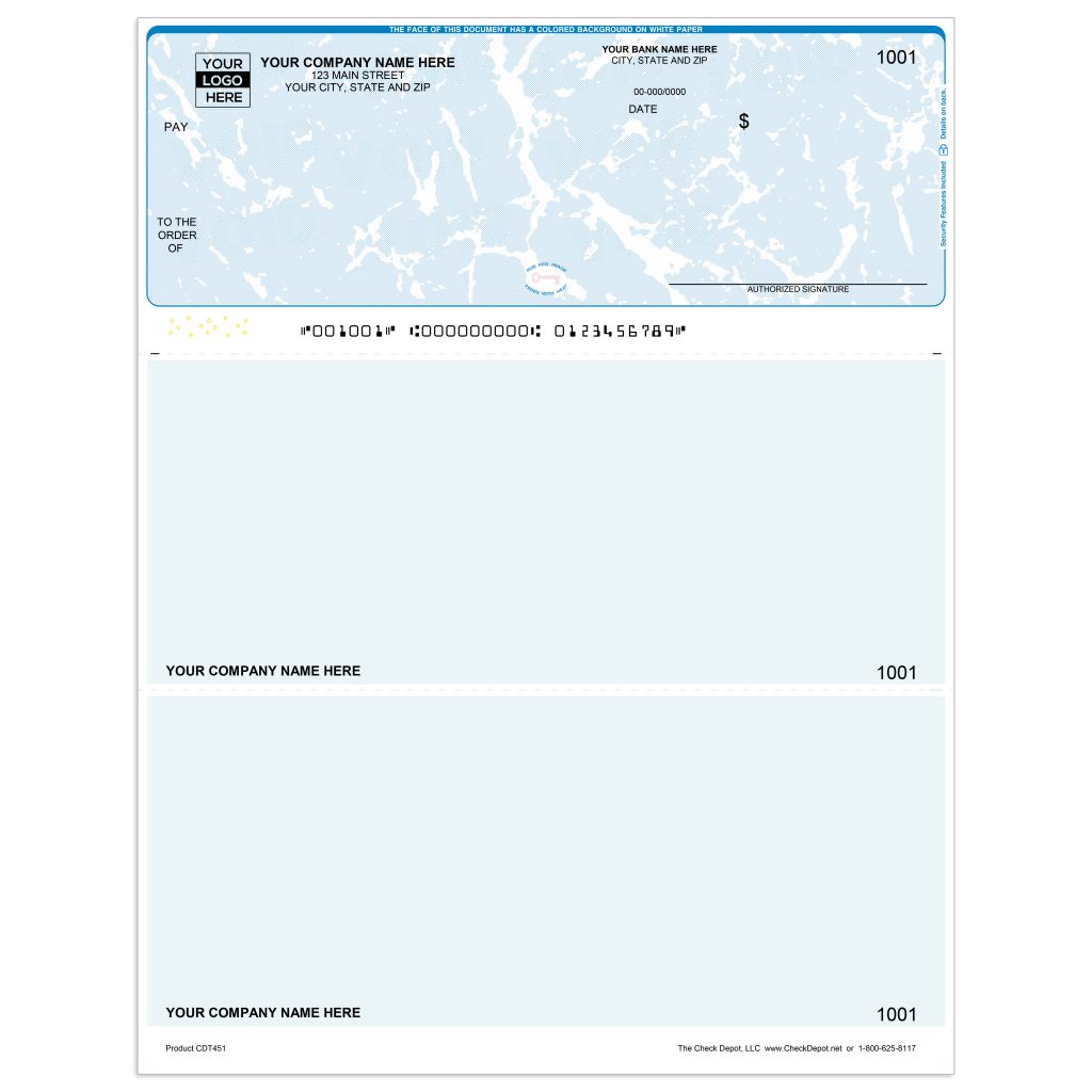Laser Top Multi-Purpose Computer Checks - CDT451 - Check Depot