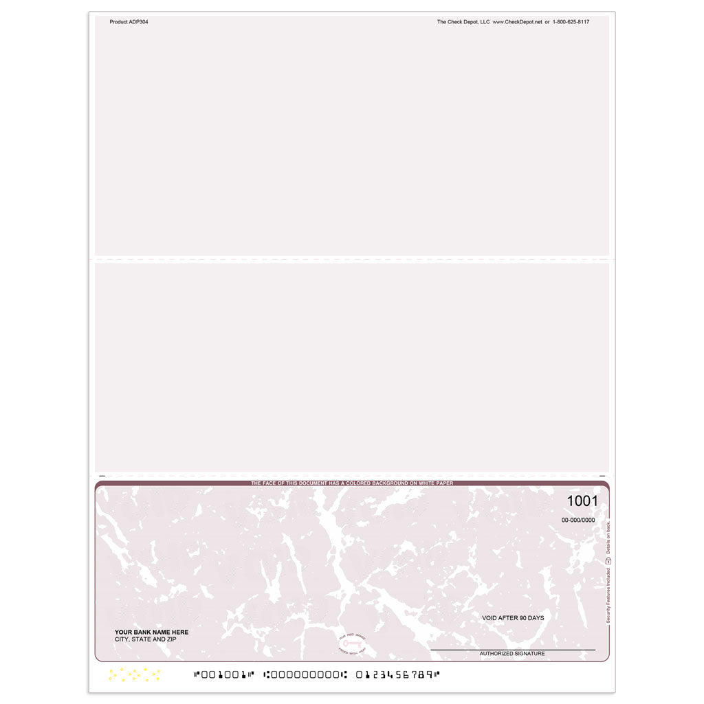 ADP Bottom Laser Check, Multi-Purpose - ADP304 - Check Depot