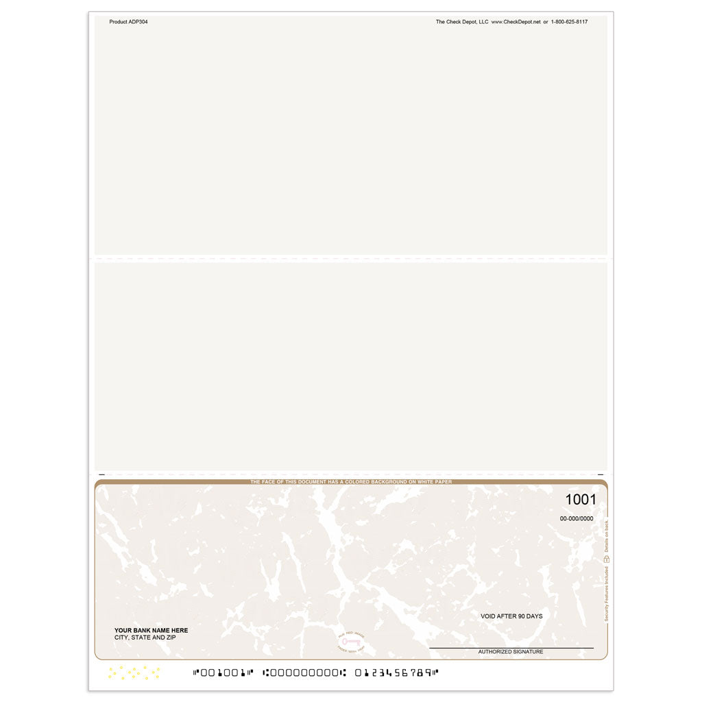 ADP Bottom Laser Check, Multi-Purpose - ADP304 - Check Depot