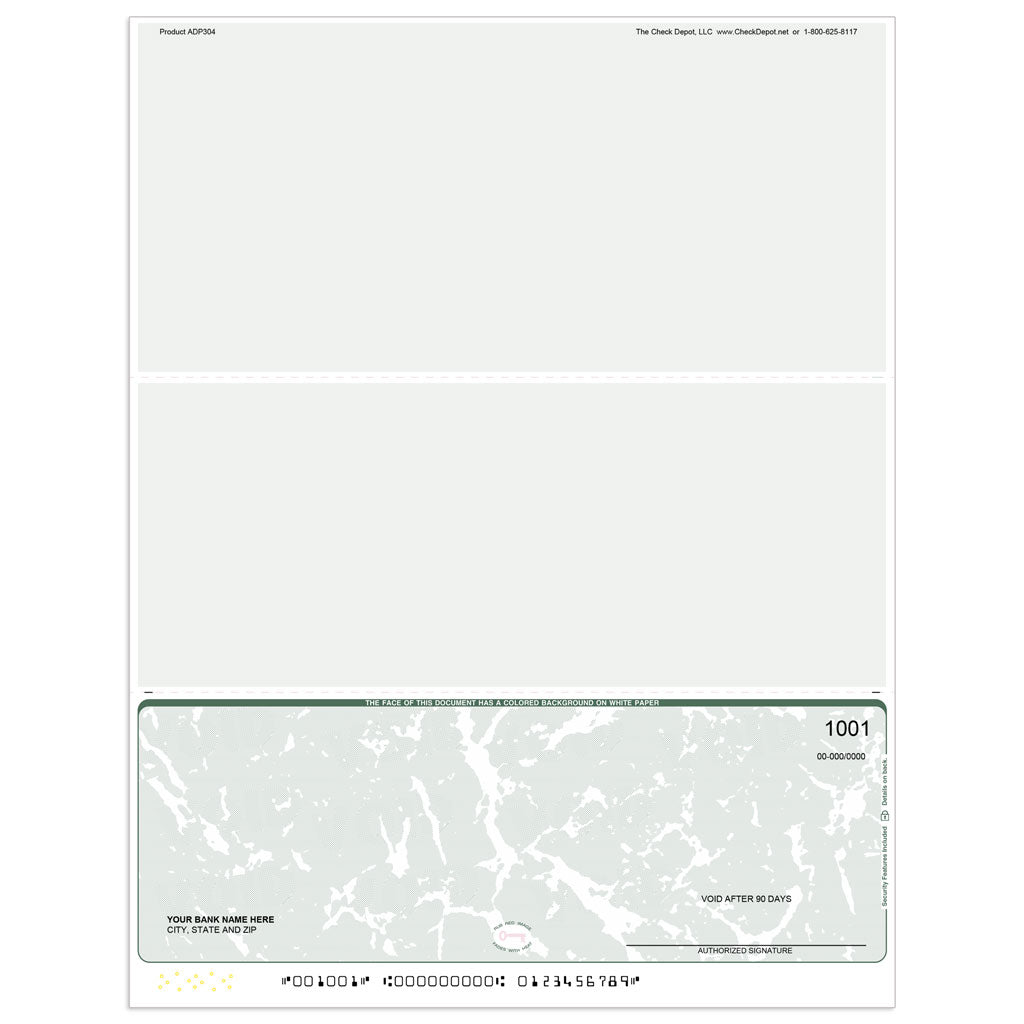 ADP Bottom Laser Check, Multi-Purpose - ADP304 - Check Depot