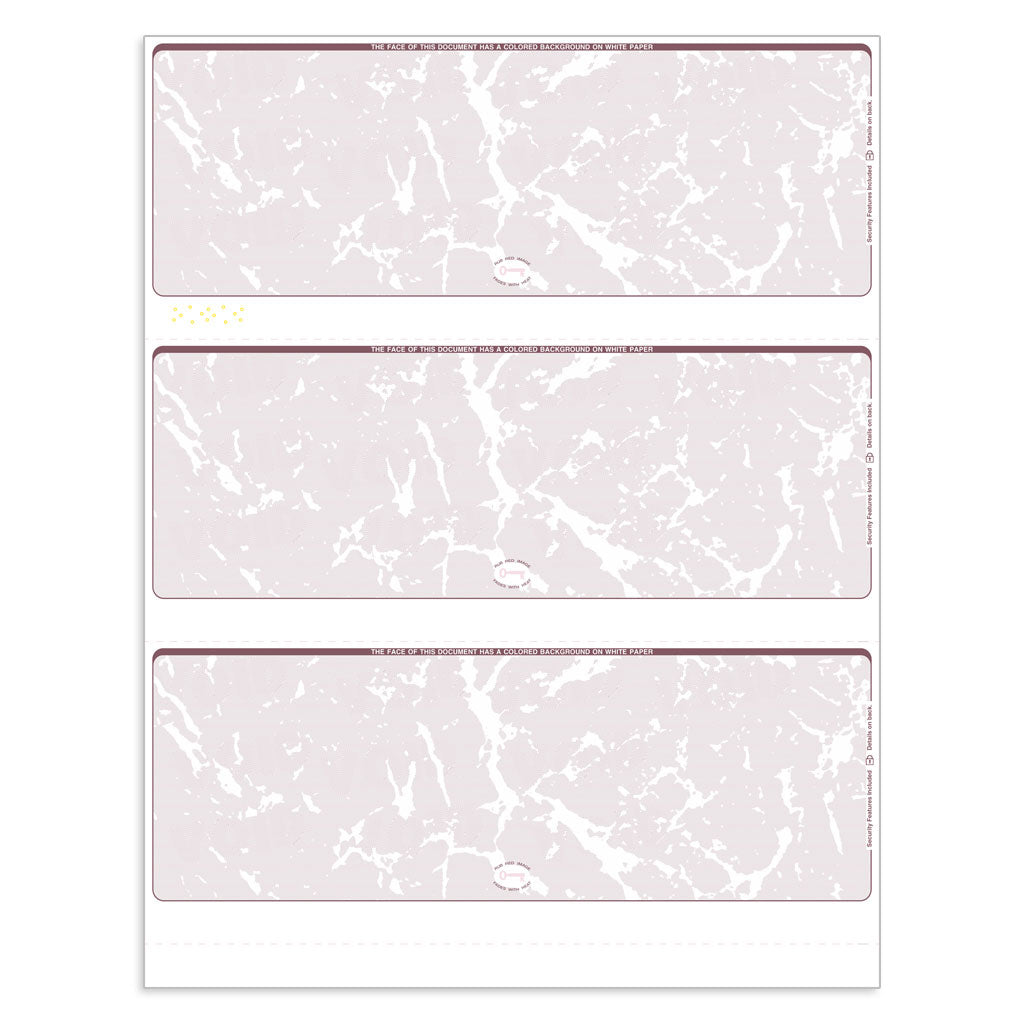 Blank Checks 3-Per-Page Format - Check Depot