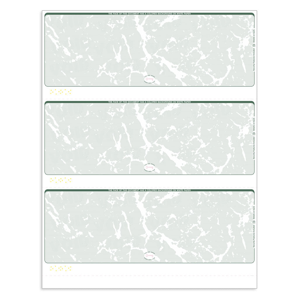 Blank Checks 3-Per-Page Format - Check Depot