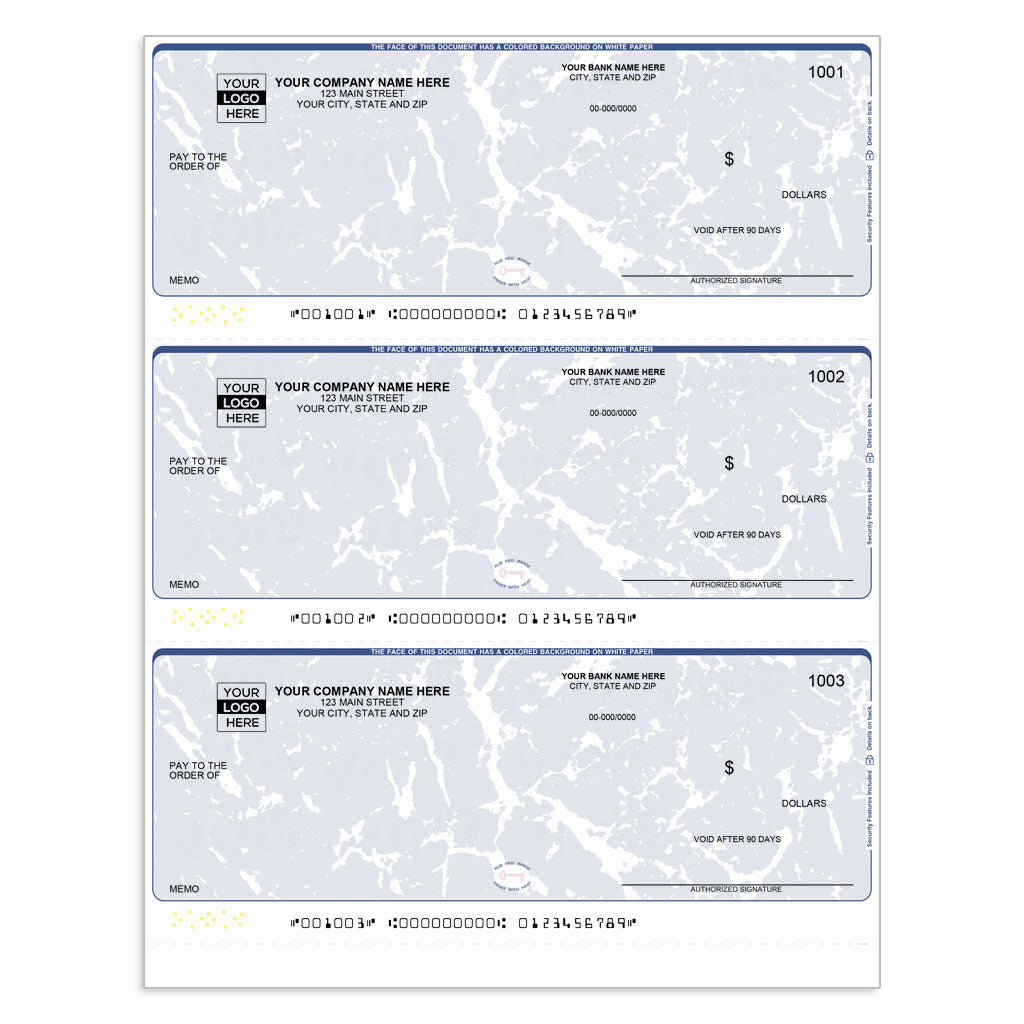 Quicken 3 Per-Page Checks without Lines - Check Depot