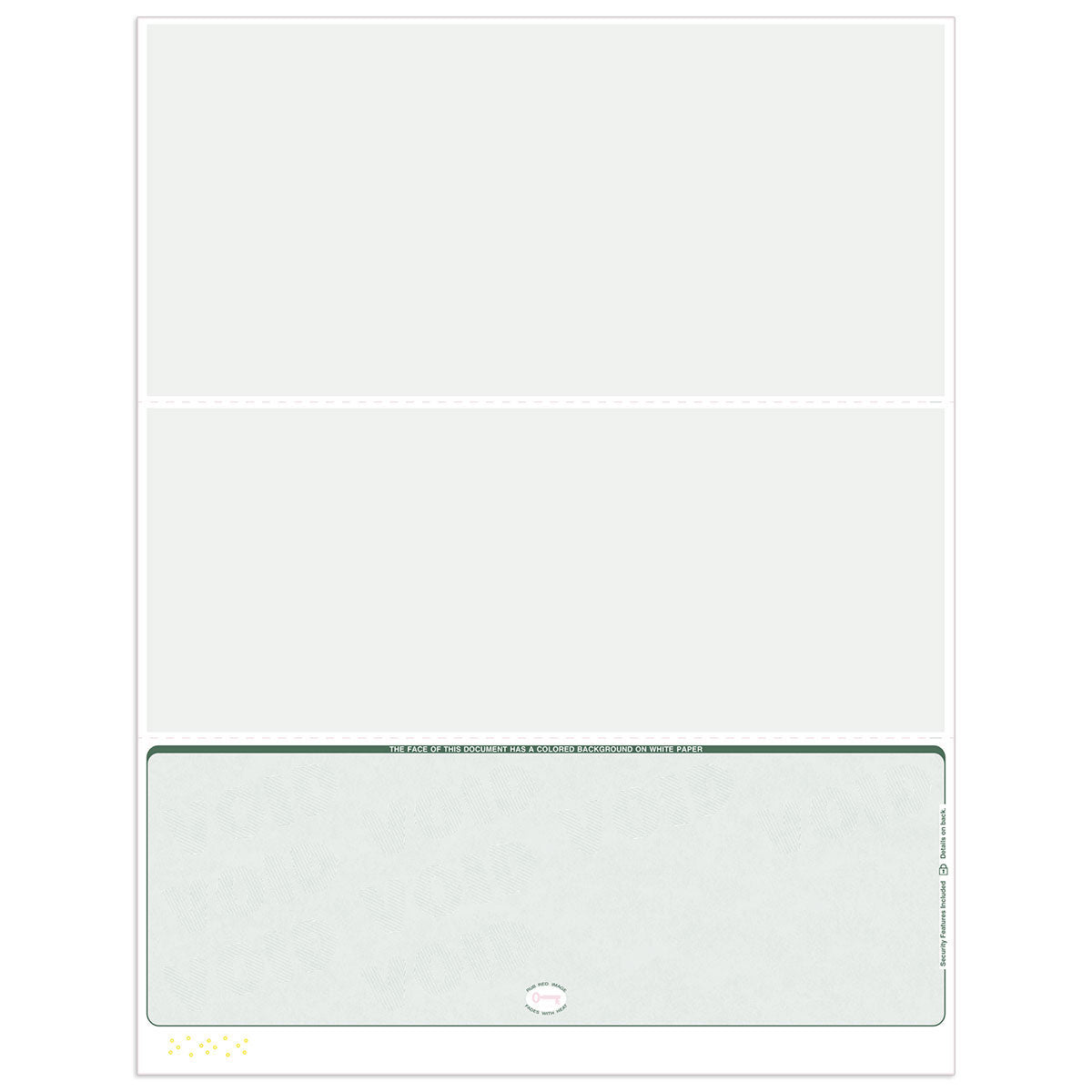 Gusto Blank Checks | Bottom Format - Check Depot
