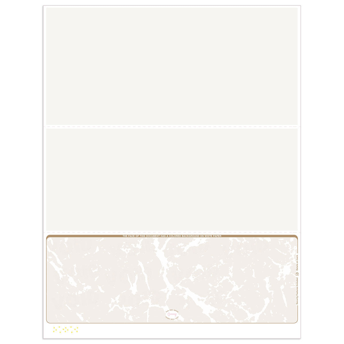 Gusto Blank Checks | Bottom Format - Check Depot