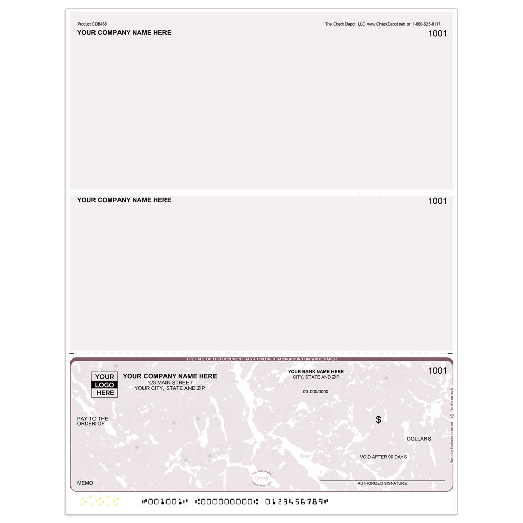 Check Format 7000 Menu