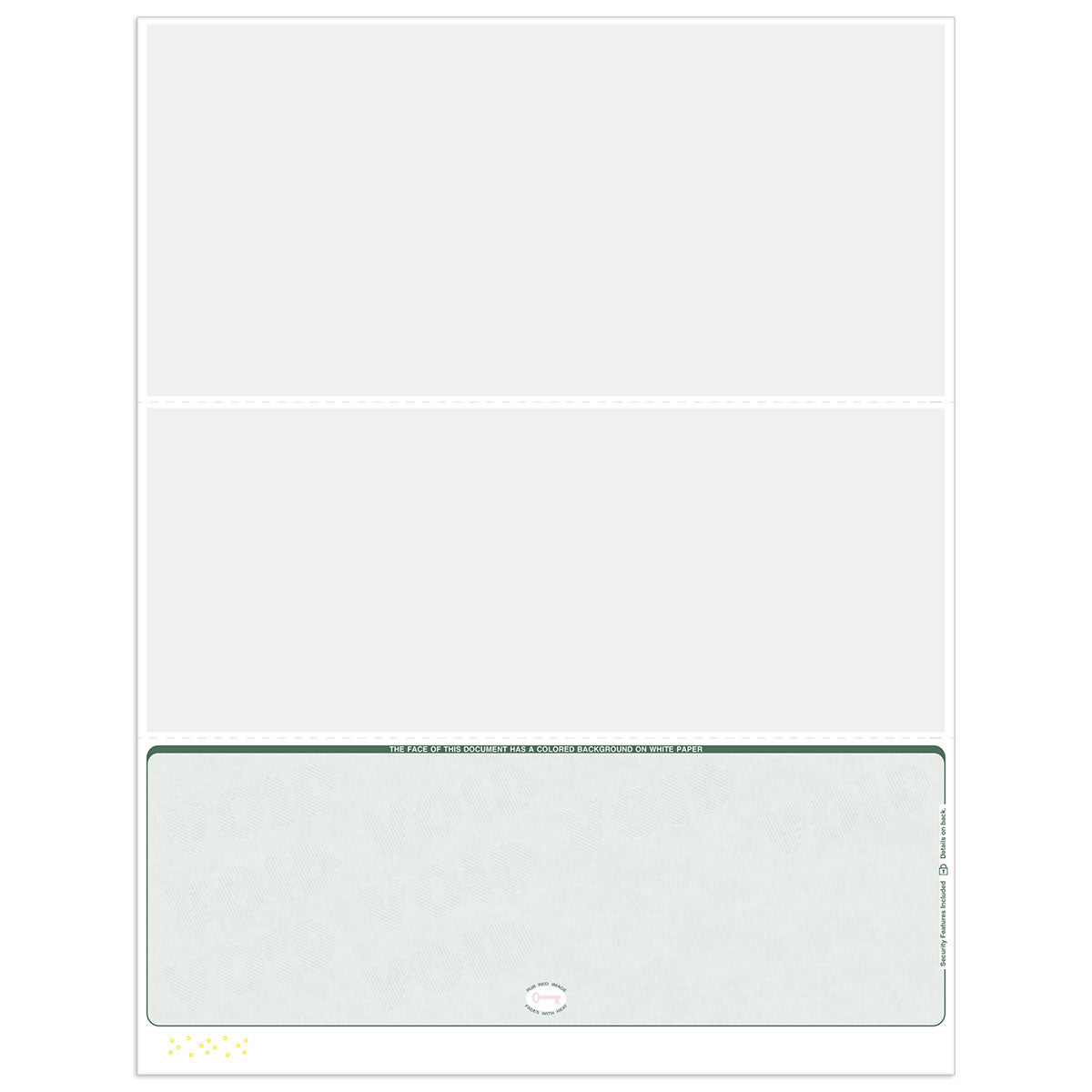 Blank Laser Check Paper | Bottom Format - Check Depot