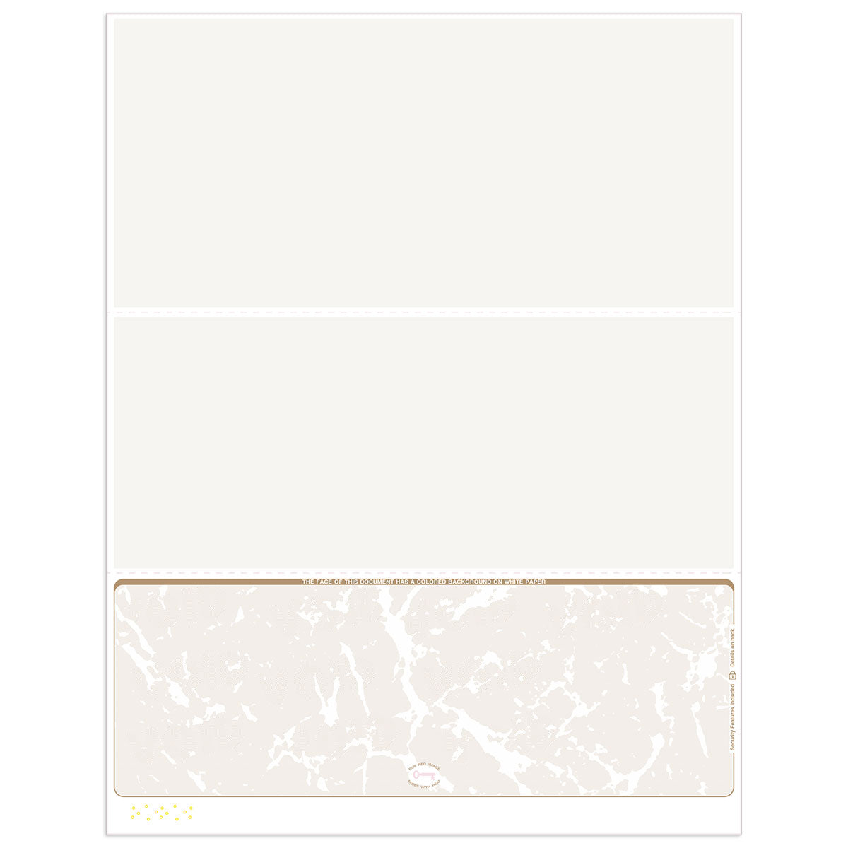 Blank Laser Check Paper | Bottom Format - Check Depot