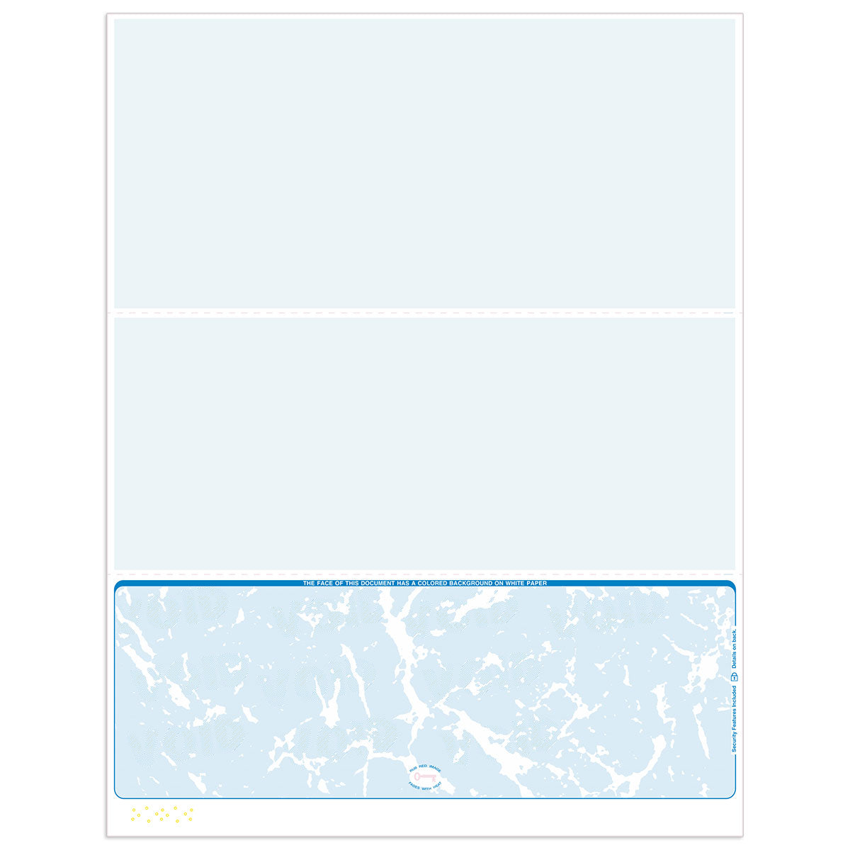 Blank Laser Check Paper | Bottom Format - Check Depot