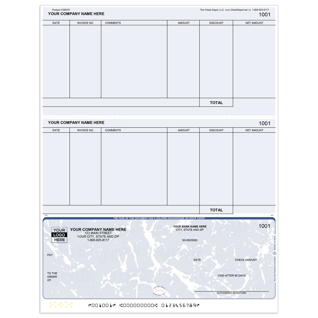 Sage 100 (MAS 90/200) Accounts Payable Check, Bottom - Check Depot