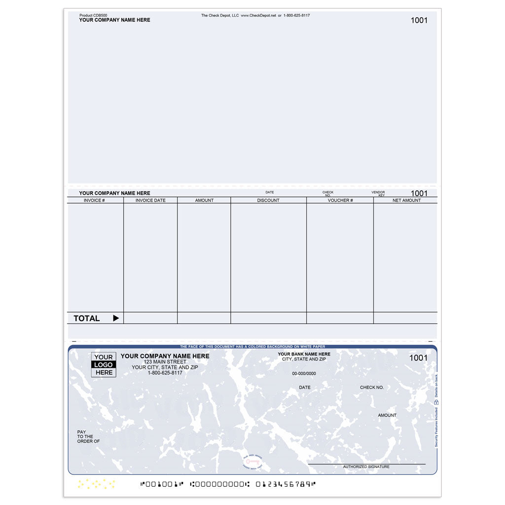 Sage PFW ERP Accounts Payable Checks, Bottom Format - Check Depot