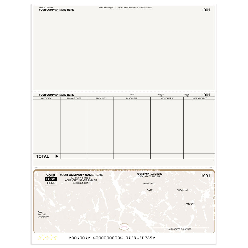 Sage PFW ERP Accounts Payable Checks, Bottom Format - Check Depot