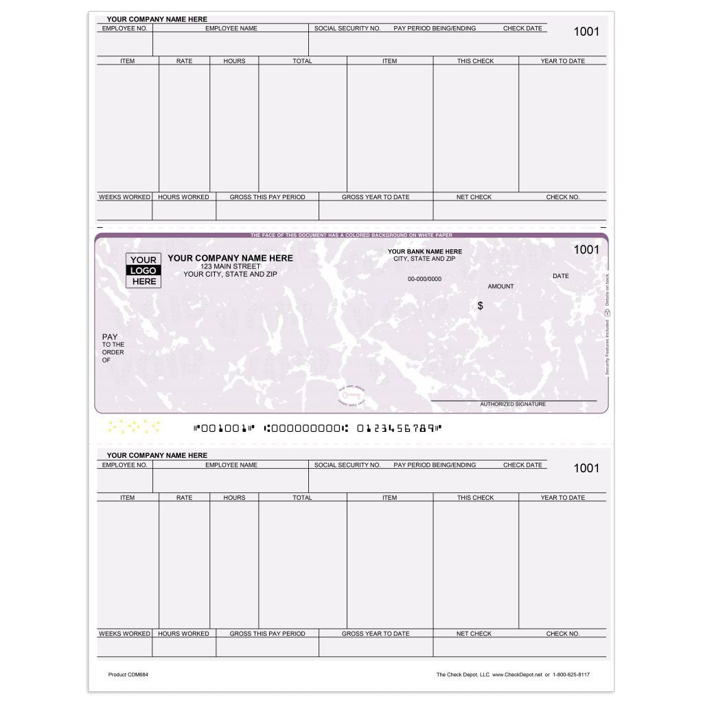 Computer Cheque Style Middle Format, Computer Business Checks | Reorder - Check Depot