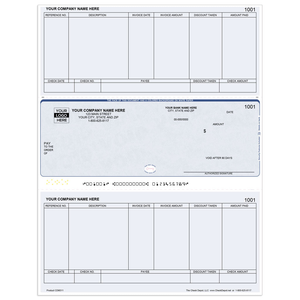 Sage 50 & Sage 50 Cloud Accounts Payable Checks, Middle Format - Check Depot