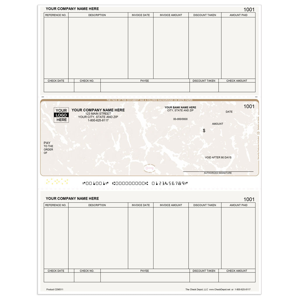 Sage 50 & Sage 50 Cloud Accounts Payable Checks, Middle Format - Check Depot