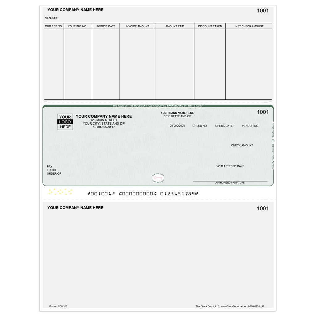 Sage 50 Legacy Accounts Payable Checks, Middle Format - Check Depot