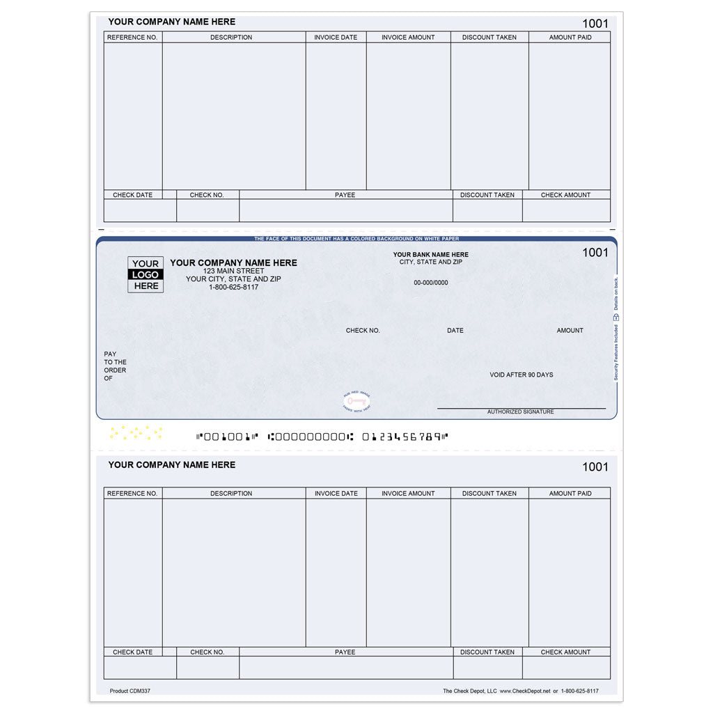 Sage 50 Early Windows Accounts Payable Checks, Middle Format - Check Depot