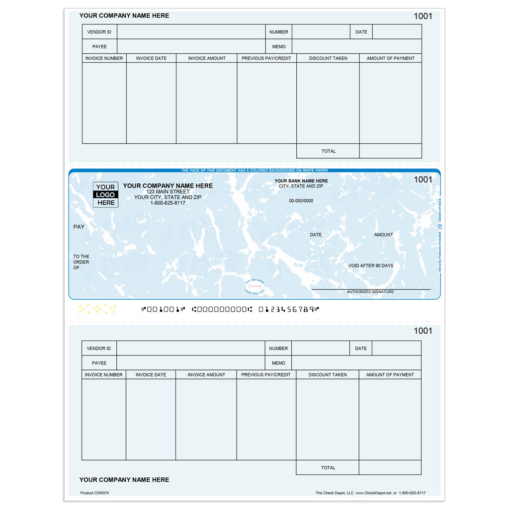 Sage One-Write Plus Universal A/P Checks, Middle Format - Check Depot