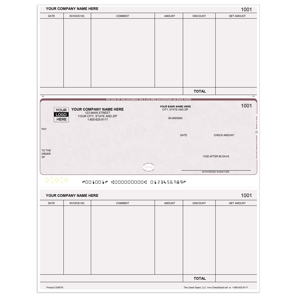 Sage 100 (MAS 90/200) A/P Checks, Middle Format - Check Depot