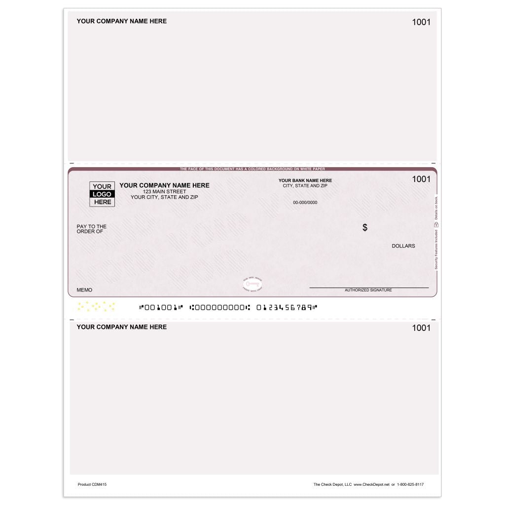 Odoo Voucher Checks | Middle-Format - Check Depot