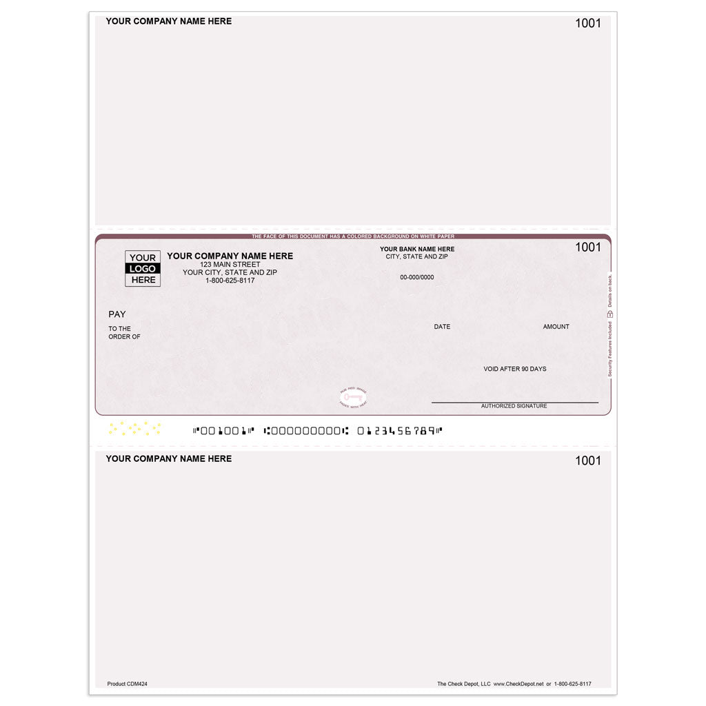 Sage One-Write Plus Classic Multi-Purpose Checks, Middle Format - Check Depot