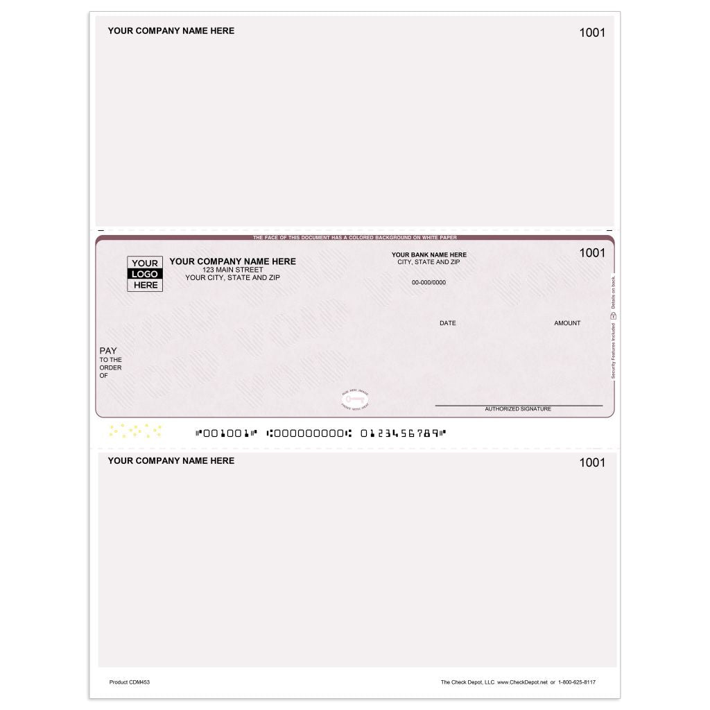 Microsoft Dynamics GP Multi-Purpose Check, Middle Format - Check Depot