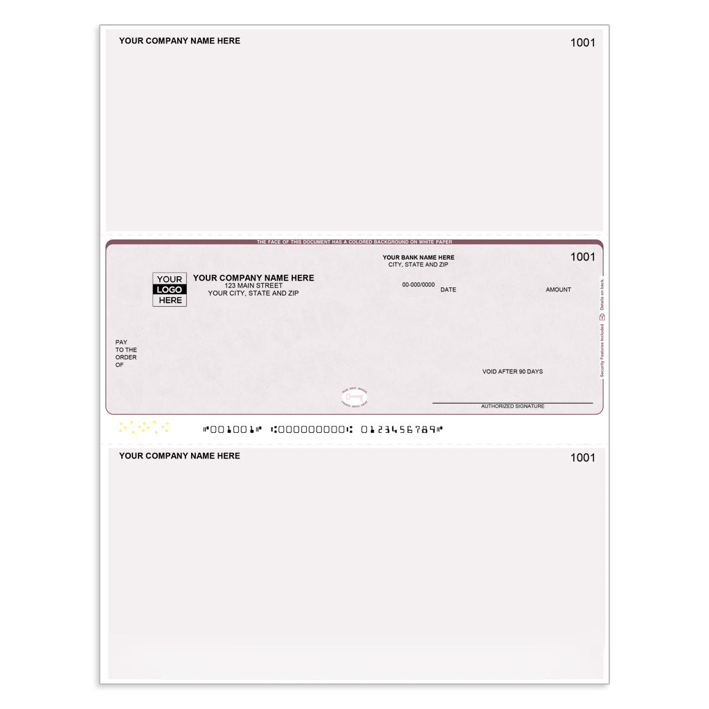 Microsoft Dynamics GP Versatile Multi-Purpose Checks, Middle - Check Depot