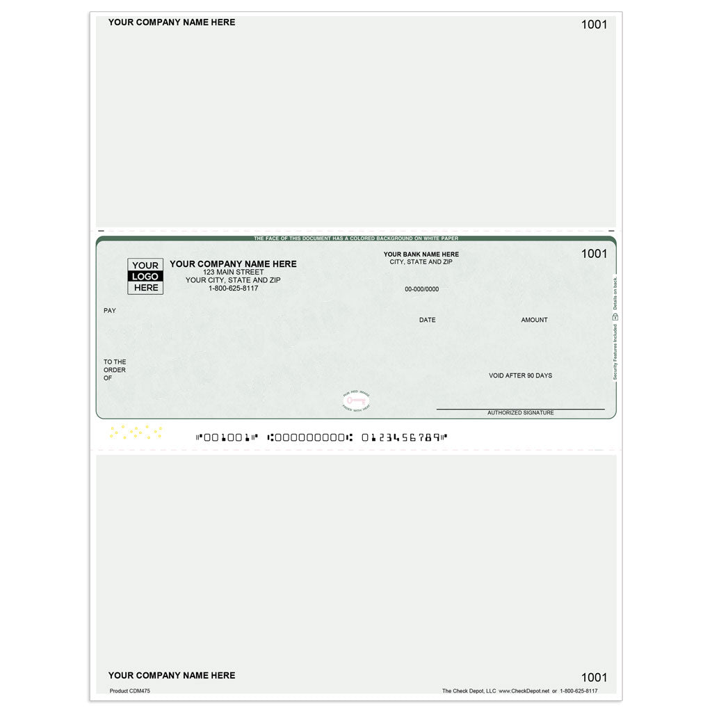 Sage One-Write Plus Comprehensive Multi-Purpose Checks, Middle Format - Check Depot