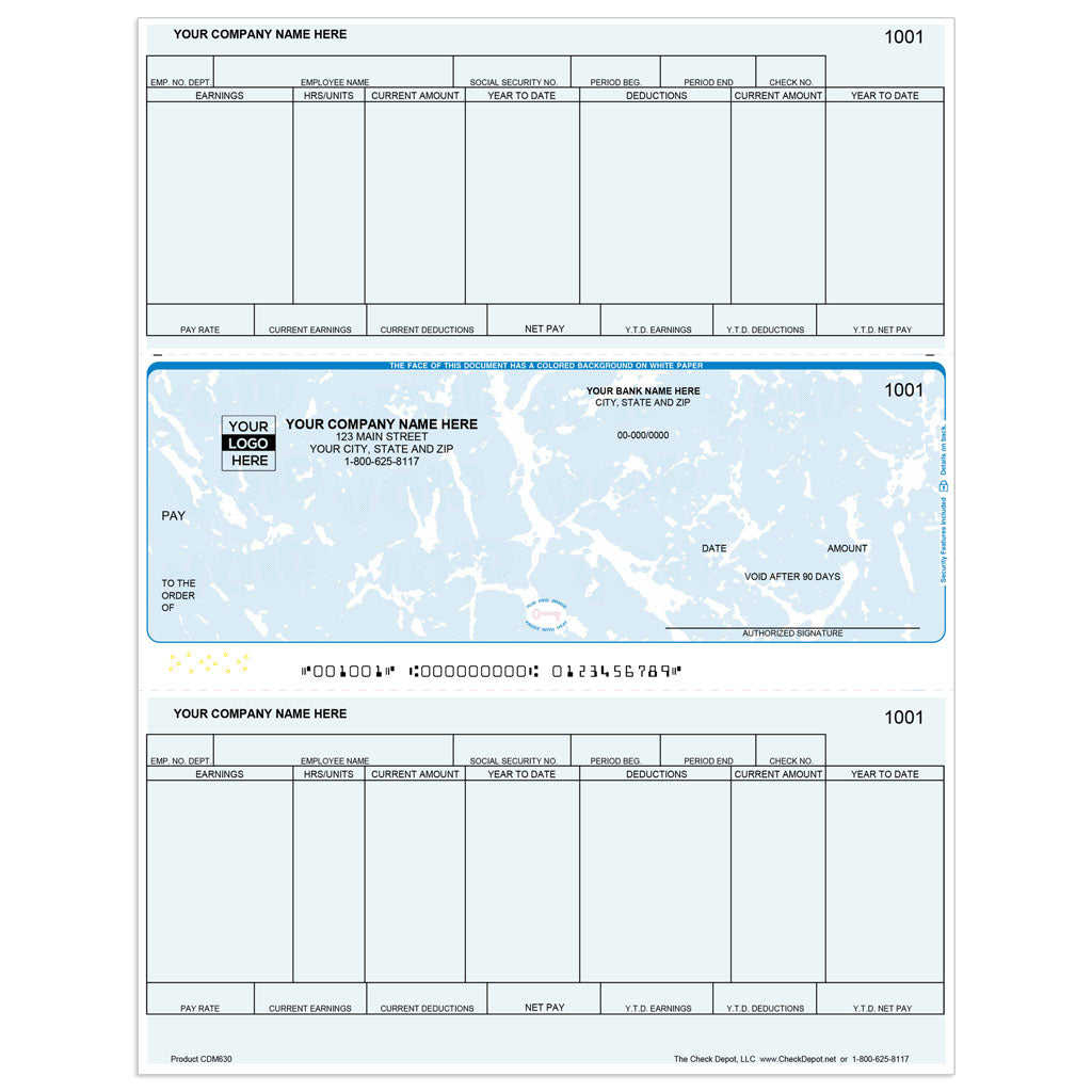 Sage 50 Classic Era Payroll Checks, Middle Format - Check Depot