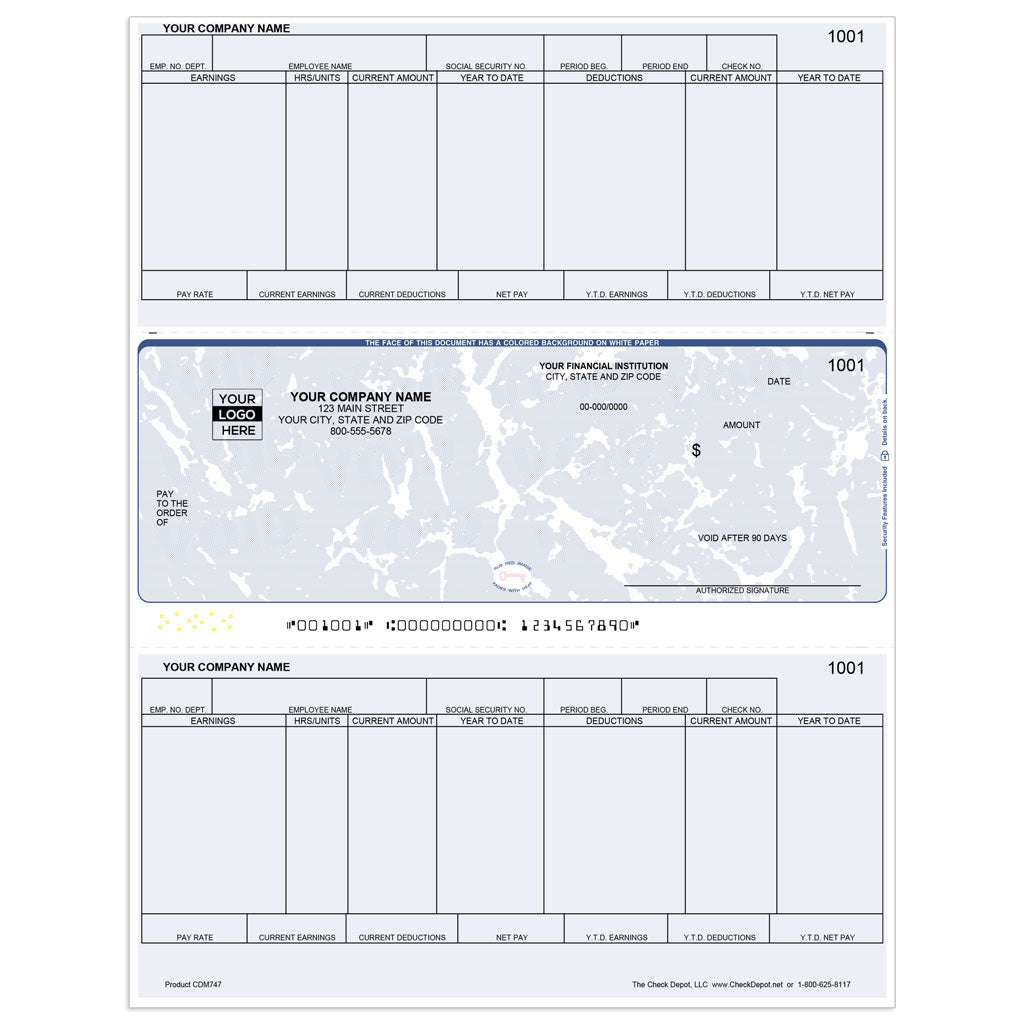 Sage 50 Classic 12-13 Payroll Checks, Middle Format - Check Depot