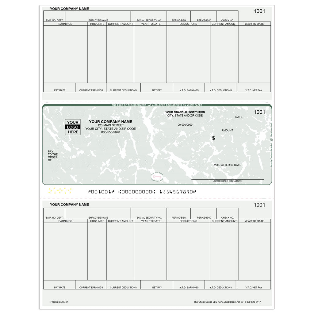 Sage 50 Classic 12-13 Payroll Checks, Middle Format - Check Depot