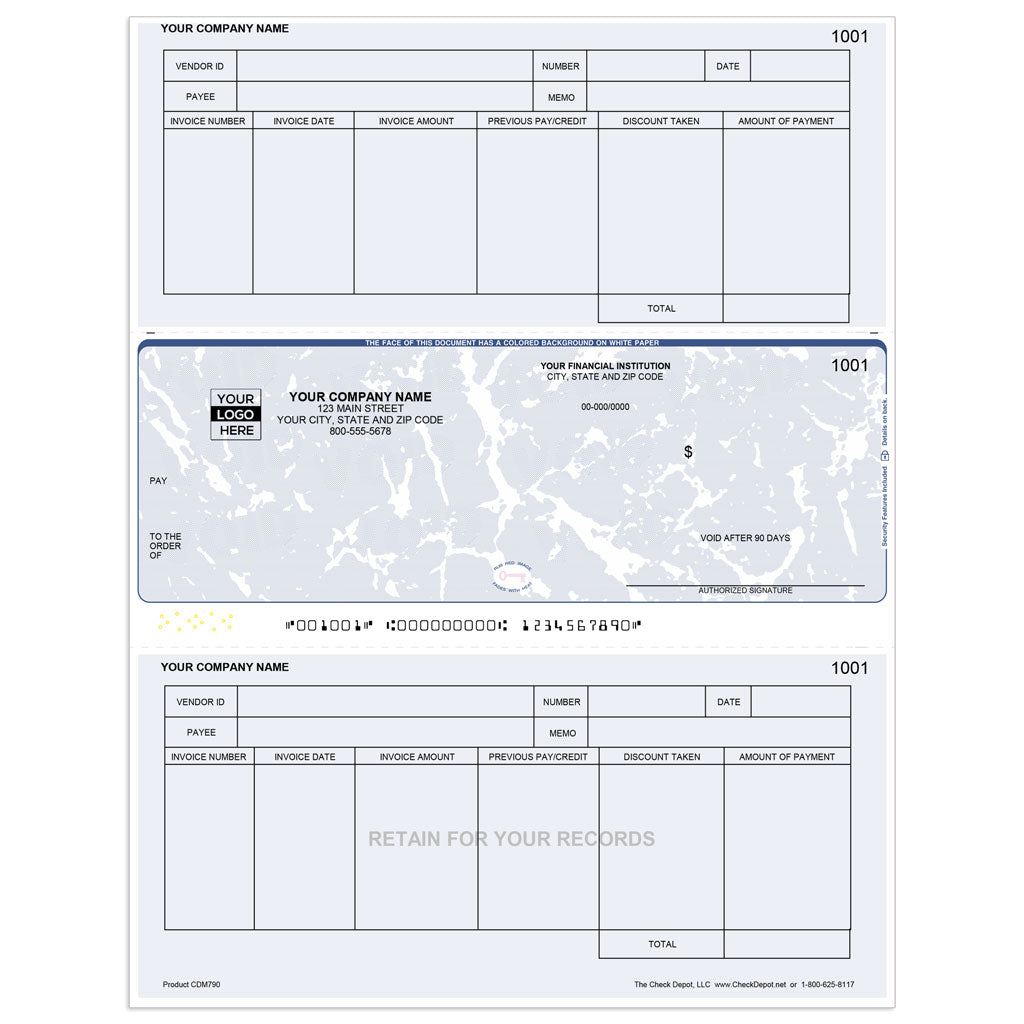 Sage One-Write Plus Modern A/P Checks, Middle Format - Check Depot