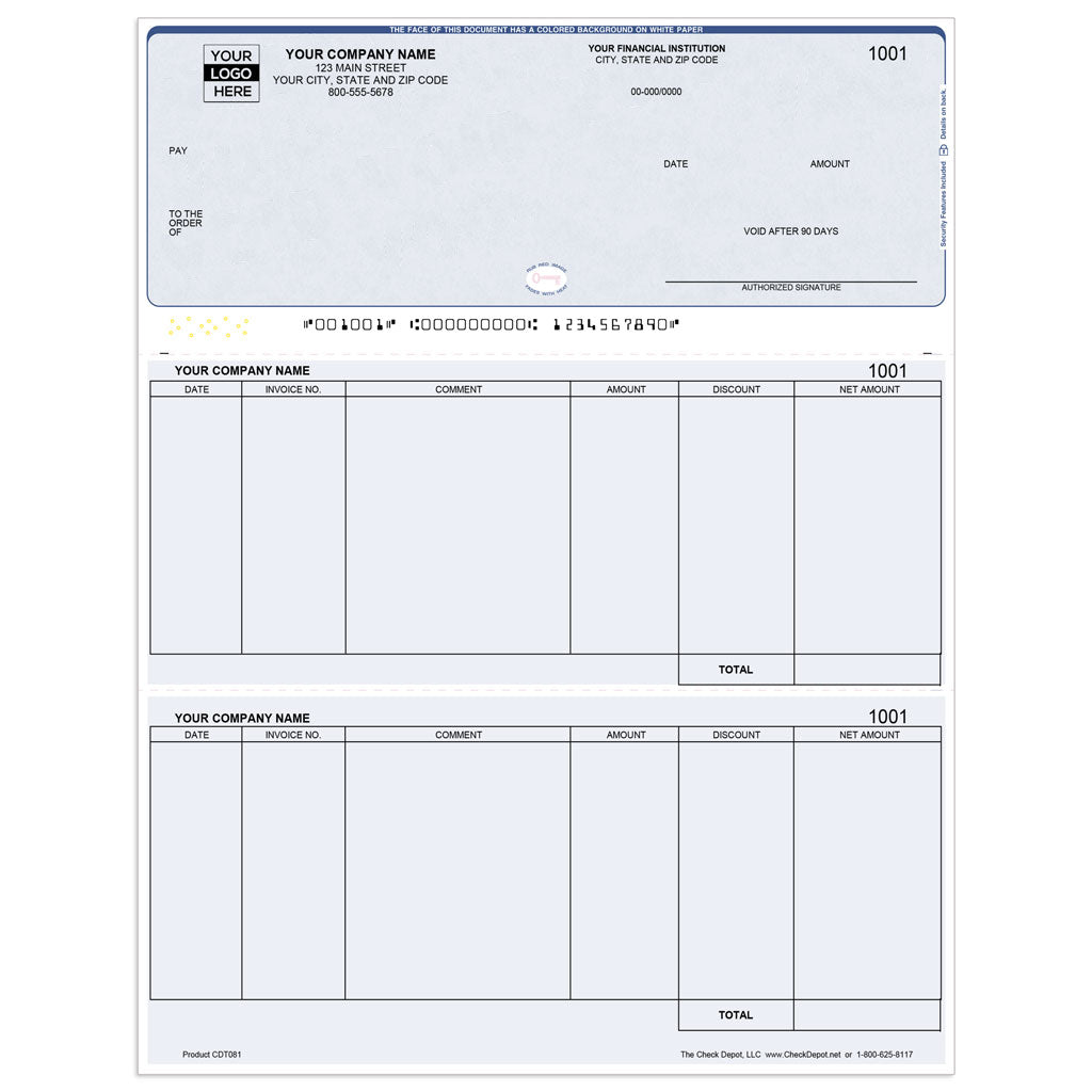 Sage 100 (MAS 90/200) Accounts Payable Checks, Top Format - Check Depot