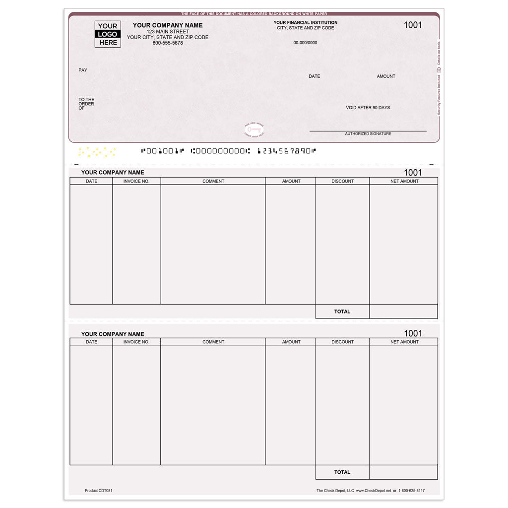 Sage 100 (MAS 90/200) Accounts Payable Checks, Top Format - Check Depot