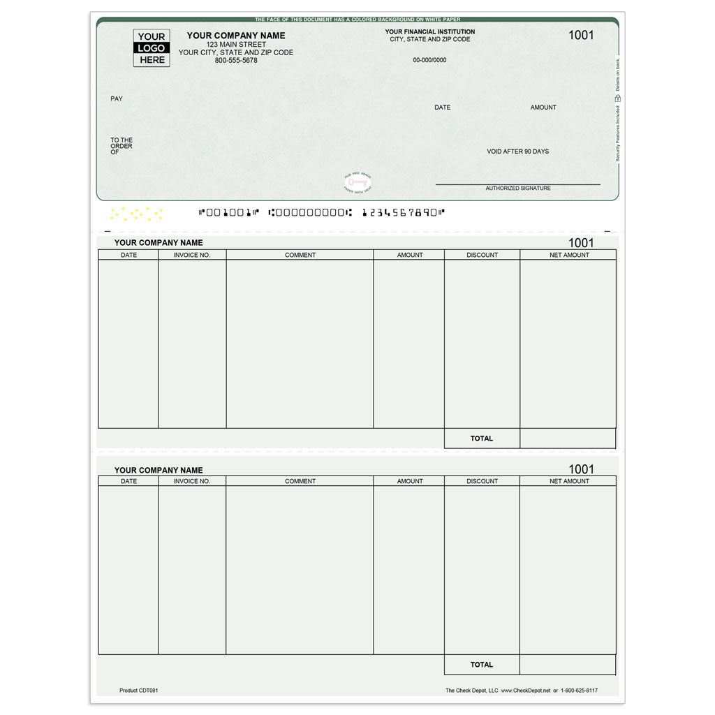 Sage 100 (MAS 90/200) Accounts Payable Checks, Top Format - Check Depot