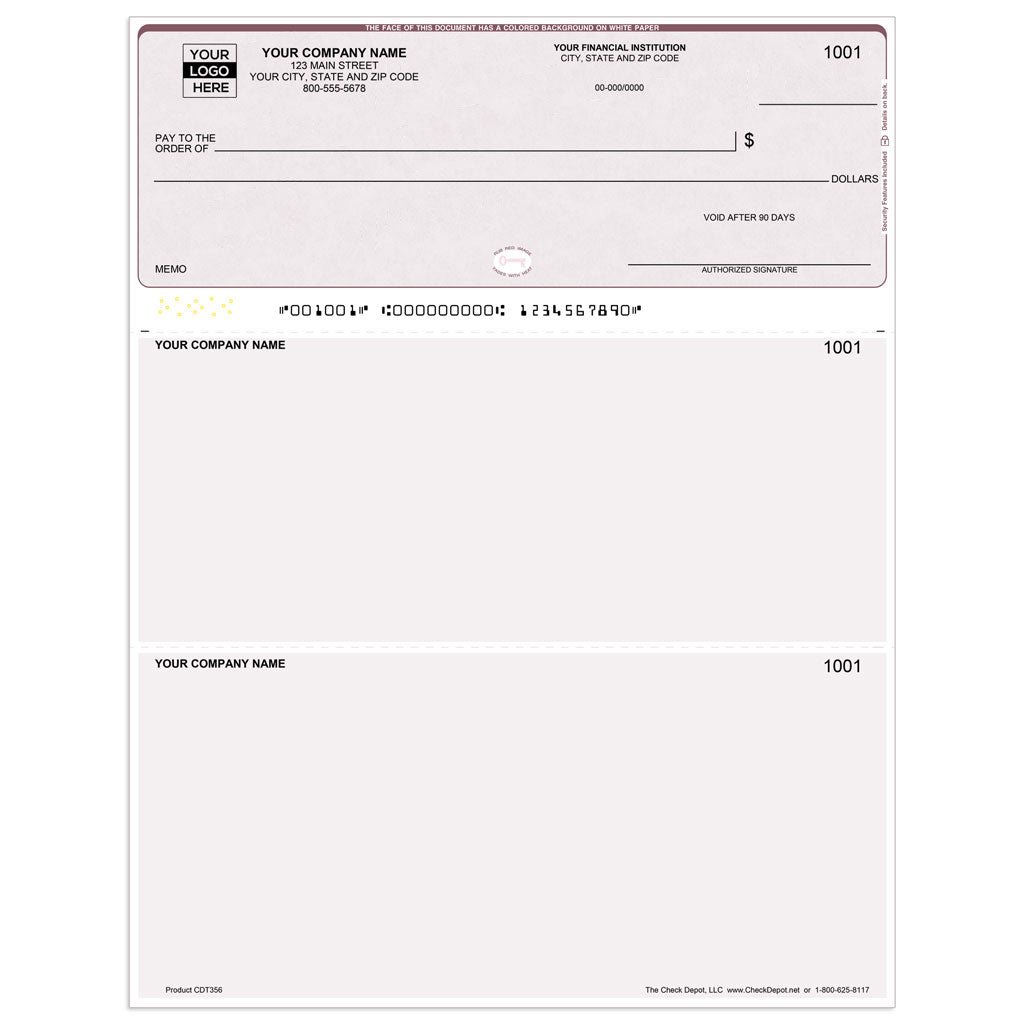 Sage Intacct Multi-Purpose Checks, Top Format - Check Depot