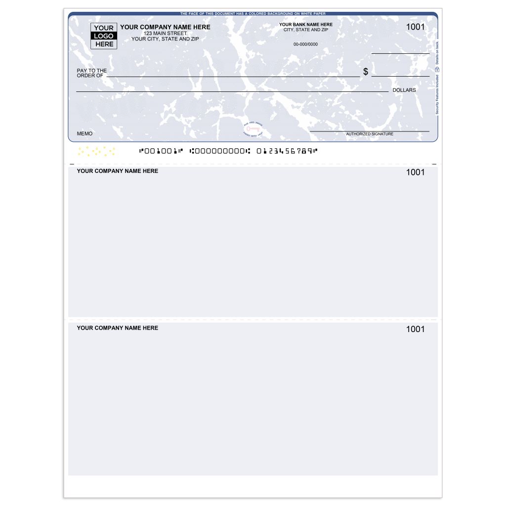 VersaCheck ValueChex Blank Business Voucher Checks - 500 Sheets Check On Top Format