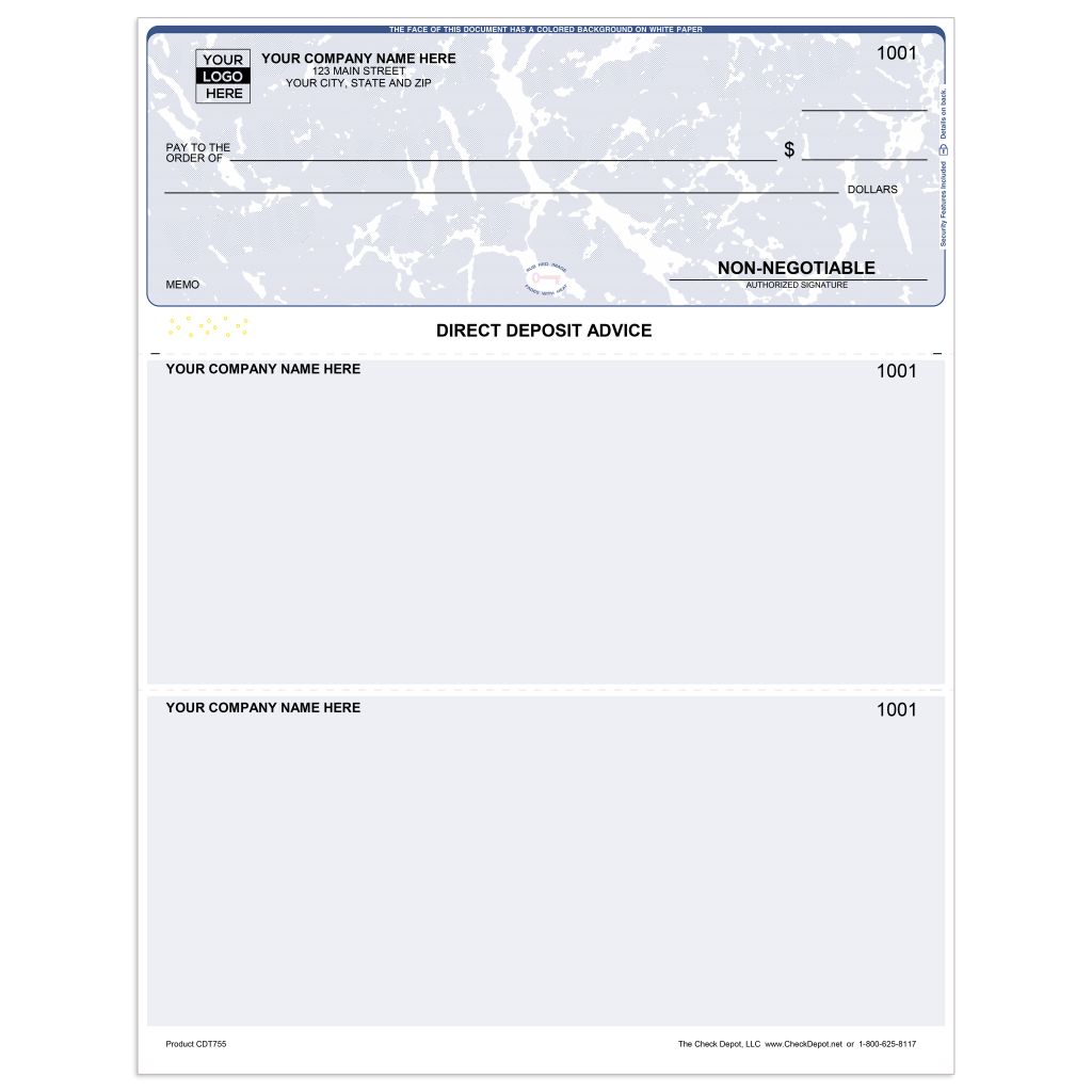 Quicken Direct Deposit Advice Slips - Check Depot