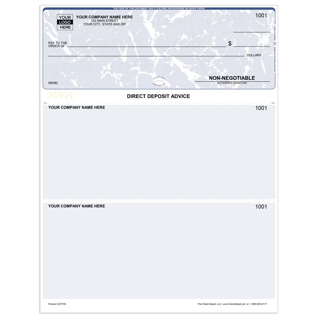 Quicken Direct Deposit Advice Slips - Check Depot