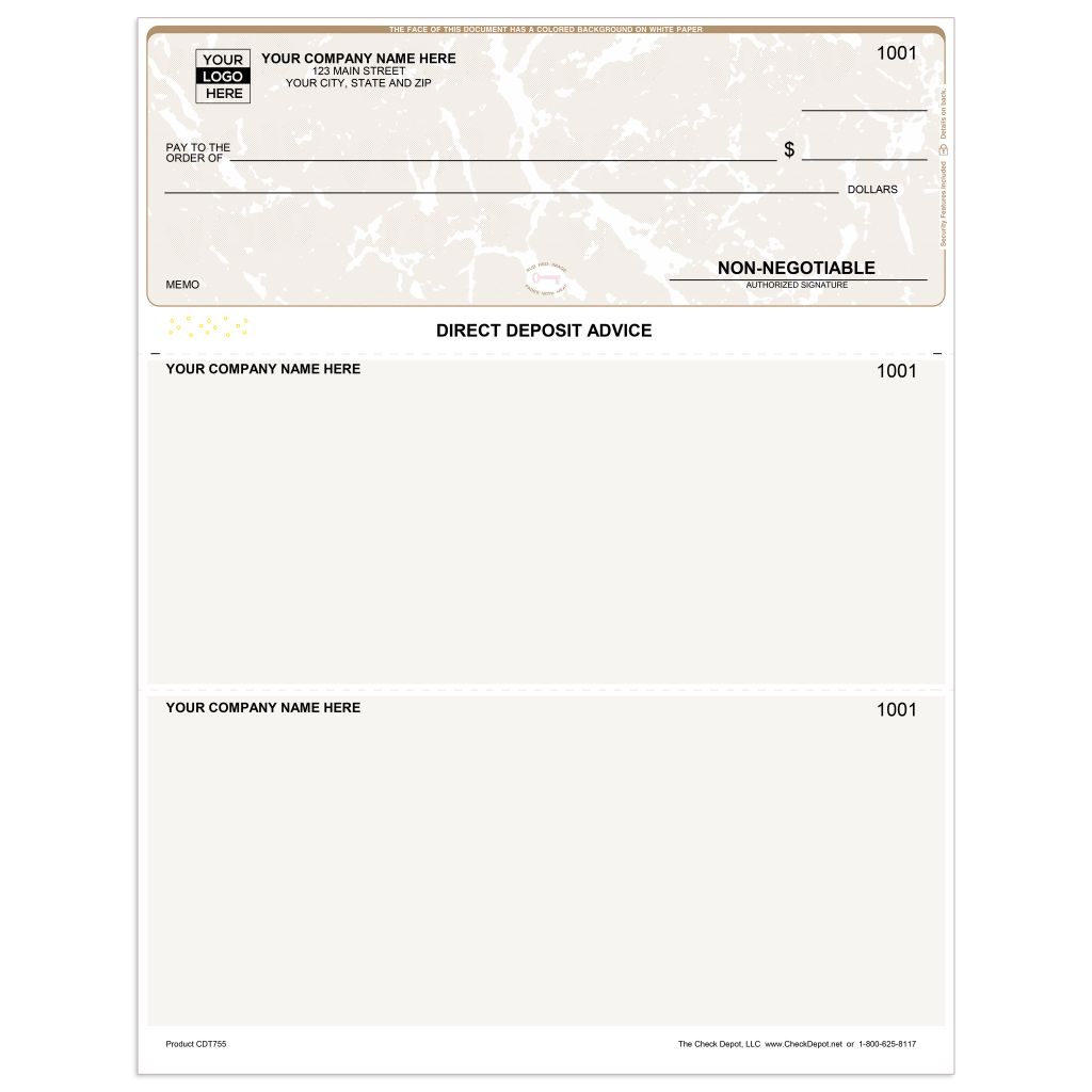 Quicken Direct Deposit Advice Slips - Check Depot