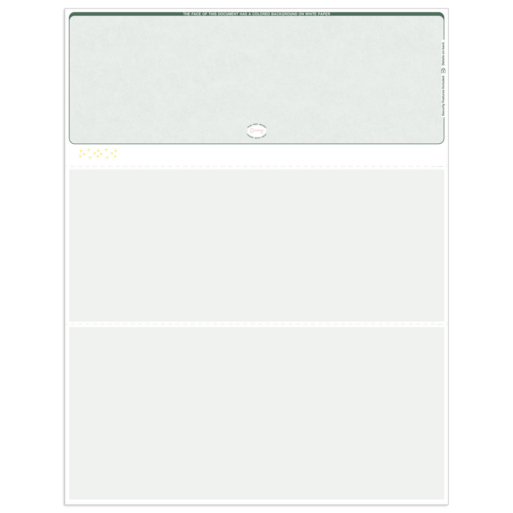 Sage Blank Business Checks, Top Format - Check Depot