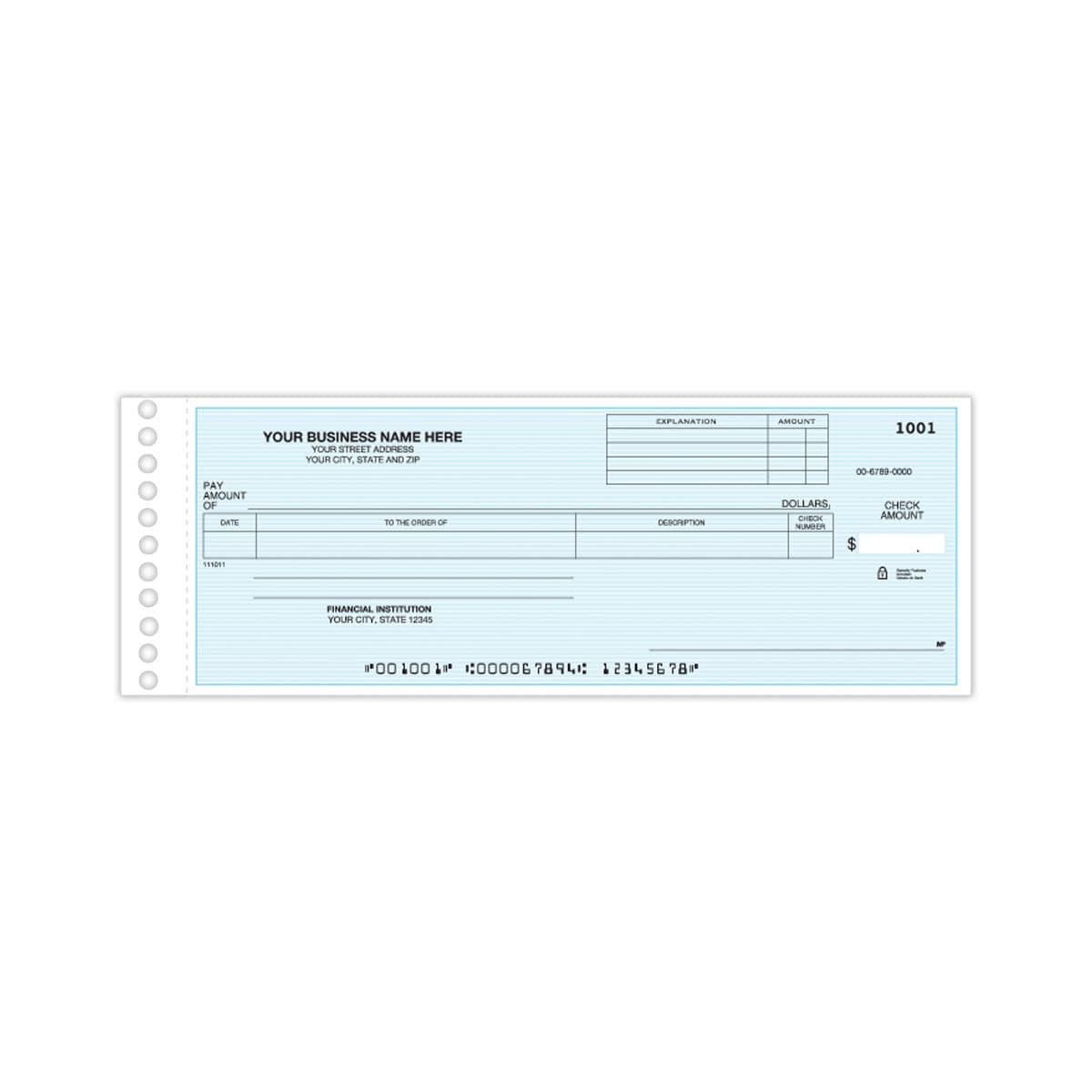 One-Write Business Checks, General Expense